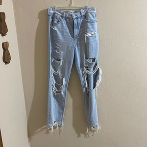 AE ripped mom jeans